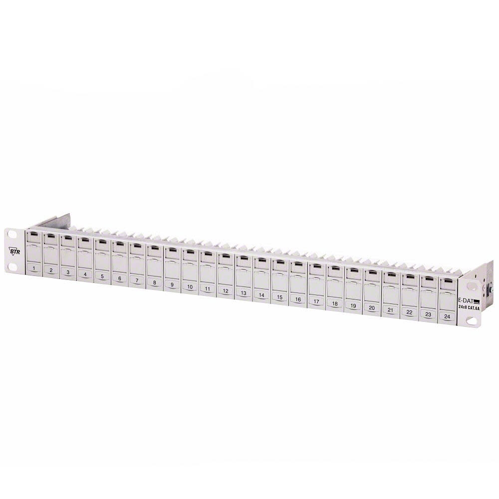 METZ CONNECT E-DAT modul Patchfeld 24x8, Cat.6, lichtgrau Image