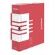 DONAU 7661301FSC-04 Ablage Schachtel Archivbox aus recyceltem Karton Archiv-Ablagebox Stabil| 20er Pack | A4/100mm/ B Rückenbreite Farbe: Rot | die FSC® Zertifiziert