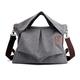 PORRASSO Women Shoulder Bag Casual Crossbody Bag Large Handbag Ladies Hobo Tote Bag Canvas Shopping Bag for Work Travel Hiking Daily Use Grey