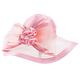 Lawliet Womens Wide Brim Floppy Satin Ribbon Hat Church Kentucky Derby A591, Pink, One Size