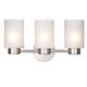 Westinghouse Lighting 62279 Sylvestre Three-Light Indoor Wall Fixture, Brushed Nickel Finish with Frosted Seeded Glass