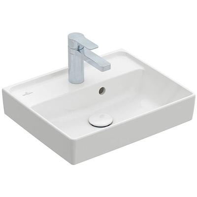 Villeroy&boch - Collaro - Handwaschbecken Compact, 45x22 cm, mit Überlauf, mit Hahnloch, Alpinweß