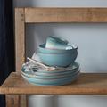 Denby Azure Haze Coupe 4 Piece Place Setting Set, Service for 1 Ceramic/Earthenware/Stoneware in Blue/Green | Wayfair AZR-4PCHC