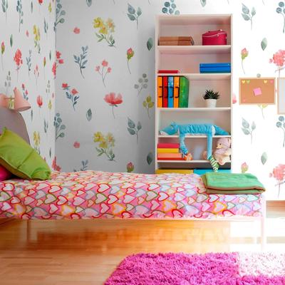 White Floral Floral Peel and Stick Removable Wallpaper 8438