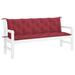 vidaXL Garden Bench Cushions 2pcs Wine Red 70.9"x19.7"x2.8" Oxford Fabric - 70.9 x 19.7"