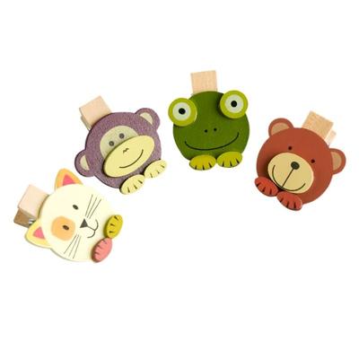 [Sweet Animals] - Wooden Clips / Wooden Clamps / Mini Clips - 1x1x1