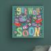 Zoomie Kids Get Well Broken by Duncan Wilson - Wrapped Canvas Graphic Art Canvas, Wood in Blue/Green/Indigo | 18 H x 18 W x 2 D in | Wayfair