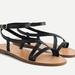 J. Crew Shoes | J. Crew. Vachetta Leather Ankle Wrap Sandals. 8.5 | Color: Black | Size: 8.5
