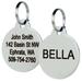 Personalized Metallic Round Shape Stainless Steel Pet ID Tag, Small, Silver