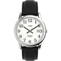 Timex Easy Reader Herren-Armbanduhr, Leder, 35 mm, Schwarz
