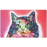 Drymate Dean Russo Cat Bowl Placemat 12" x 20" - Absorbent/Waterproof/Machine Washable (affordable option) in Red/Pink/Black | Wayfair CPMDRM1220RB