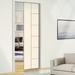 Barn Door - Calhome Paneled Manufactured Wood Sliding Closet Door Manufactured Wood in White | 80 H x 36 W in | Wayfair PK-PANEL-BK-36VP