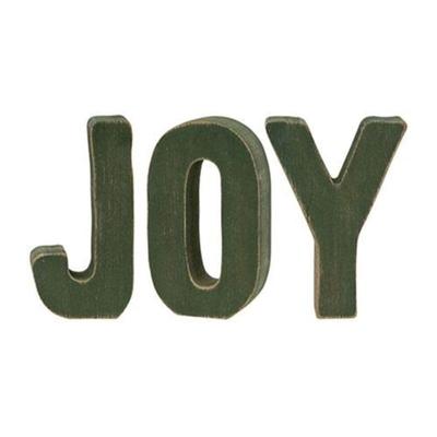 3/Set Joy Cutout Letters - Green - 5" high by 3" wide