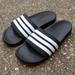 Adidas Shoes | Adidas Adilette Comfort Slides Sandals Black 8 | Color: Black/White | Size: 8