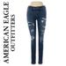 American Eagle Outfitters Jeans | Aeo Distressed And Faded Denim Jegging Size 00 | Color: Blue | Size: 00