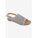 Wide Width Women's Newable Sandal by Bellini in Silver Woven (Size 9 W)