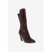 Wide Width Women's Chrome Wide Calf Boot by Bellini in Brown Micro Stretch (Size 10 W)