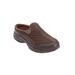 Women's The Leather Traveltime Mule by Easy Spirit in Dark Brown (Size 8 1/2 M)