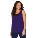 Plus Size Women's Suprema® Tank by Catherines in Deep Grape (Size 3X)