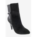 Wide Width Women's Chain Mid Calf Bootie by Bellini in Black Micro Patent (Size 7 1/2 W)