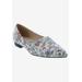 Wide Width Women's Flora Loafer by Bellini in Blue Flower (Size 7 W)