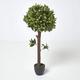 HOMESCAPES - 3 Ft Tall One Ball Topiary Tree - Artificial Replica Potted Tree Plant - with Real Wood Stems and Lifelike Leaves - Suitable for Indoor use - Ideal for Home or Office