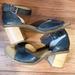 Anthropologie Shoes | Anthro Ltigo Blue Block Heel Sandals | Color: Blue | Size: 6.5