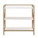 Leick Home 9261-WTGL Claudette Mixed Metal and Wood Bookshelf, White/Gold - Leick Furniture 9261-WTGL