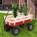 38" x 19" x 31" Garden Iron and Wood Four Wheel Cart - Box:33"x15.7"x9.45"