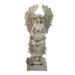 17" Peaceful Angel Sitting on a Pedestal Candle Holder Statue