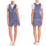 Free People Dresses | Free People Rolling Thunder Corduroy Mini Dress | Color: Blue | Size: M