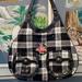 Disney Bags | Disney Tink Forever Plaid Ladies Purse | Color: Black/White | Size: 12 1/2” X 16” Approx