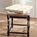 Cecily Tufted Stool & Bench Cushion - Black Ticking Stripe, Stool - Ballard Designs Black Ticking Stripe - Ballard Designs