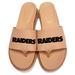 Women's Cuce Las Vegas Raiders Nude Slip-On Sandals