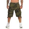 Geographical Norway PANORAMIQUE Men - Men's Casual Cotton Bermuda Shorts - Men's Sport Cargo Breathable Chino Bermudas - Short Belted Normal Fit Comfortable CAMO Khaki L