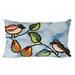 "Liora Manne Visions III Song Birds Indoor/Outdoor Pillow Blue 12""x20"" - Trans Ocean Import Co 7SC1S411903"