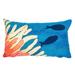 "Liora Manne Visions III Reef & Fish Indoor/Outdoor Pillow Coral 12""x20"" - Trans Ocean Import Co 7SC1S421117"