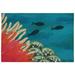 "Liora Manne Illusions Reef & Fish Indoor/Outdoor Mat Coral 19.5""x29.5"" - Trans Ocean Import Co ILU12329217"