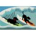 "Liora Manne Frontporch Surfing Dogs Indoor/Outdoor Rug Ocean 20""x30"" - Trans Ocean Import Co FTP12147304"