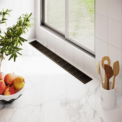 Aluminium Stegblech 60mm x 800mm Braun eloxiert C4 Lüftungsgitter Heizungsdeckel Lüftung Image