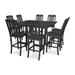 Trex Outdoor Yacht Club 9-Piece Farmhouse Trestle Side Chair Bar Set Plastic | 51 H x 121 W x 121 D in | Wayfair TXS469-1-CB