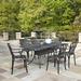 Astoria Grand Laux Rectangular 6 - Person Outdoor Dining Set Metal in Gray/Black | Wayfair 958BAC299D9A42DEBB91ACD6013D170E