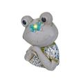 Trinx Mgo Solar Power Outdoor Figurine (Frog) Ceramic in Gray | 11.4 H x 7.5 W x 6.7 D in | Wayfair 84F9D05622EF4380A6969E04DD5189ED