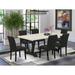 Red Barrel Studio® 6 - Person Acacia Solid Wood Dining Set Wood/Upholstered in White | 30" H x 72" L x 40" W | Wayfair