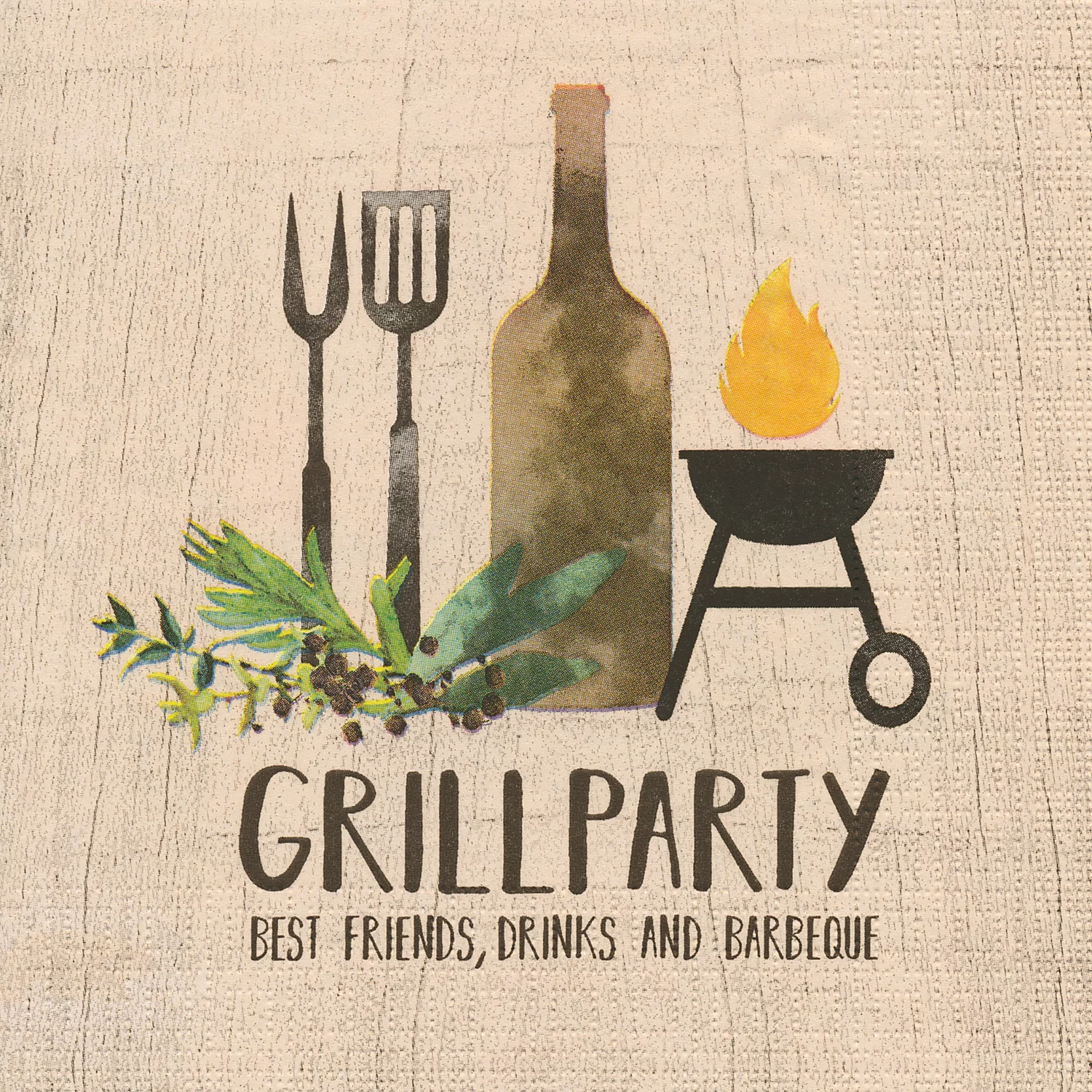 Papierservietten Grillparty, 33 x 33 cm, 20 Stück Image