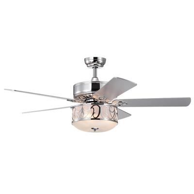 Costway 52 Inch Ceiling Fan with Light Reversible Blade and Adjustable Speed-Silver
