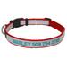 Reflective Personalized Red Dog Collar with Custom Embroidery, Medium