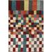 Modern Checkered Moroccan Oriental Area Rug Hand-knotted Wool Carpet - 7'10" x 10'4"