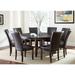 Hampton Dark Brown Cherry and Bonded Leather Dining Set by Greyson Living