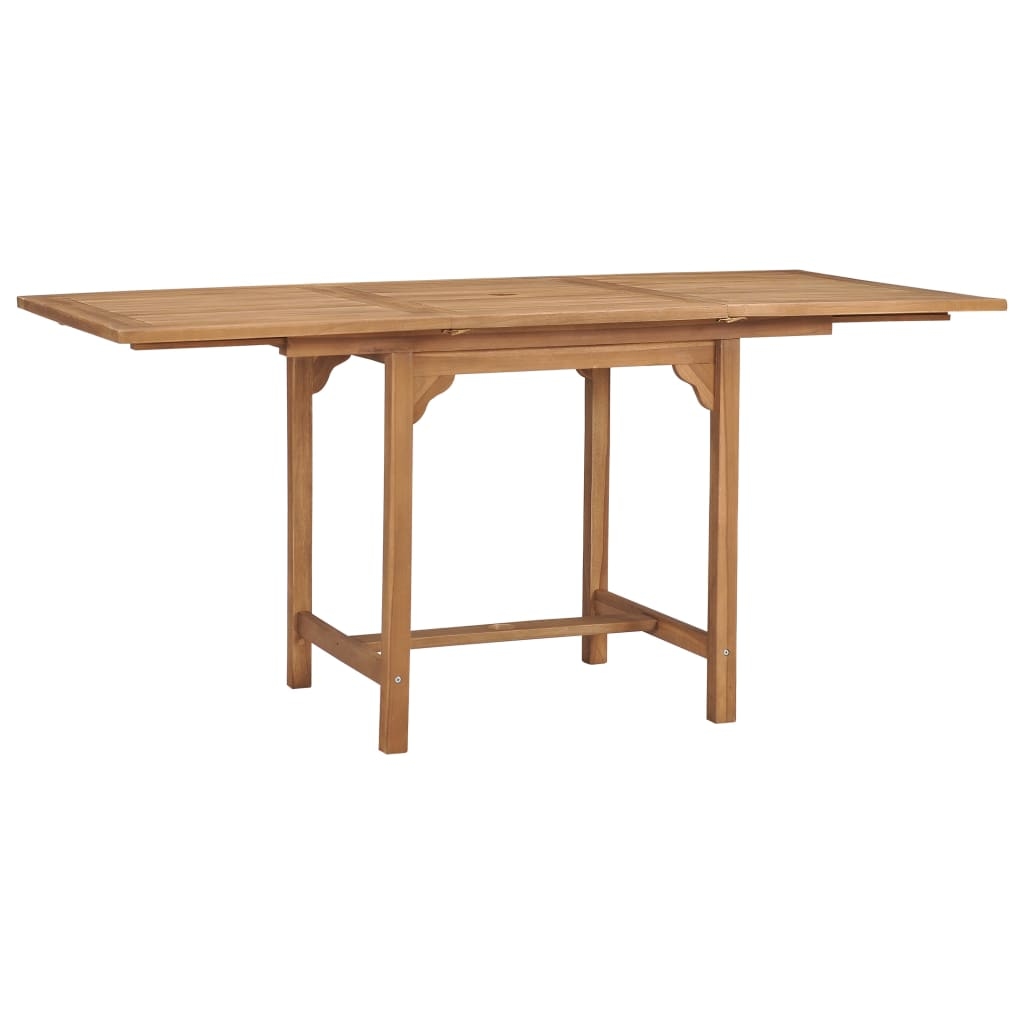 vidaXL Gartentisch Ausziehbar (110-160)x80x75 cm Massivholz Teak Image